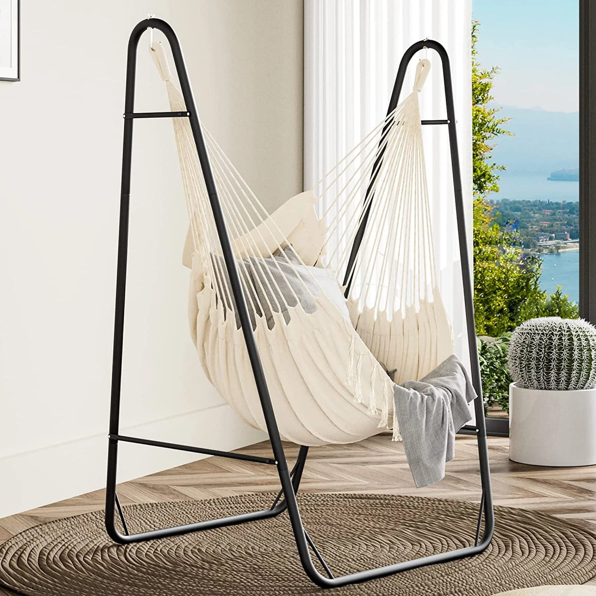 Hammock Chair with Stand Heavy Duty 330Lbs L7933