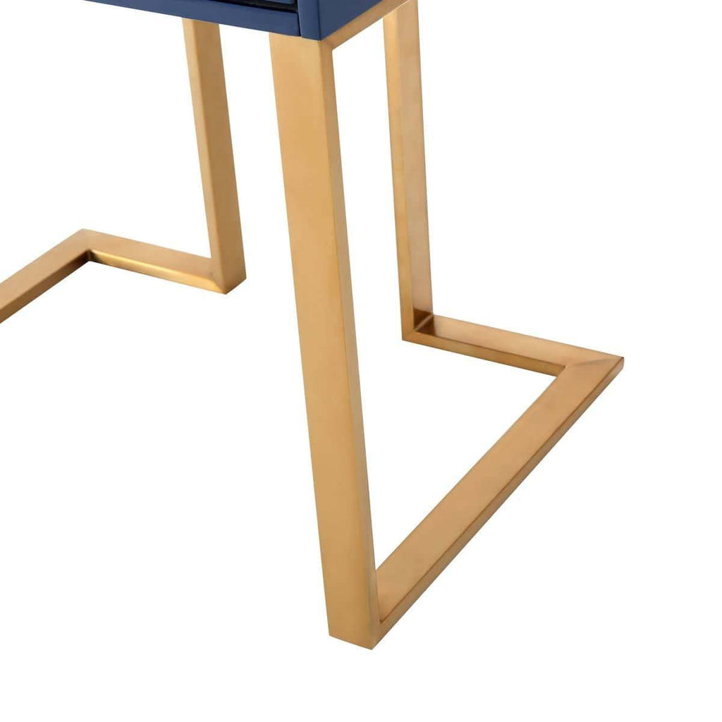Blue Lacquer Side Table D928354