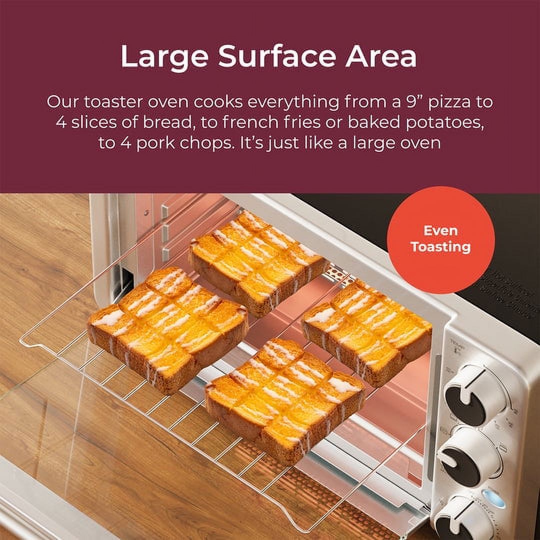 Stainless Steel 4 Slice Toaster Oven with 30 Minute Timer G6384