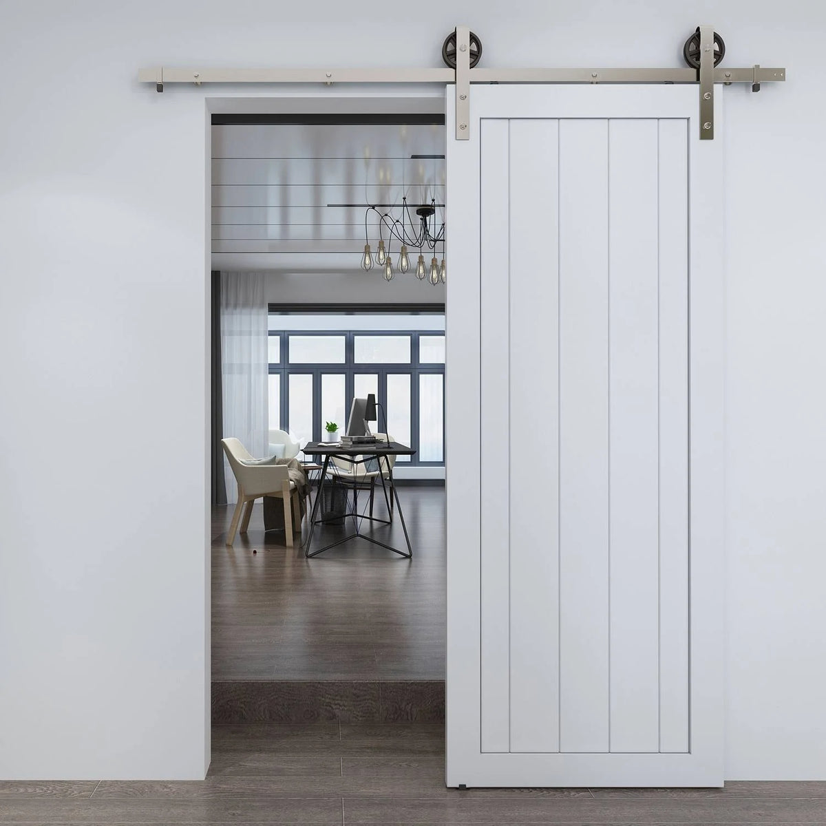 Rustic Unfinished Pine Barn Door Slab G78822