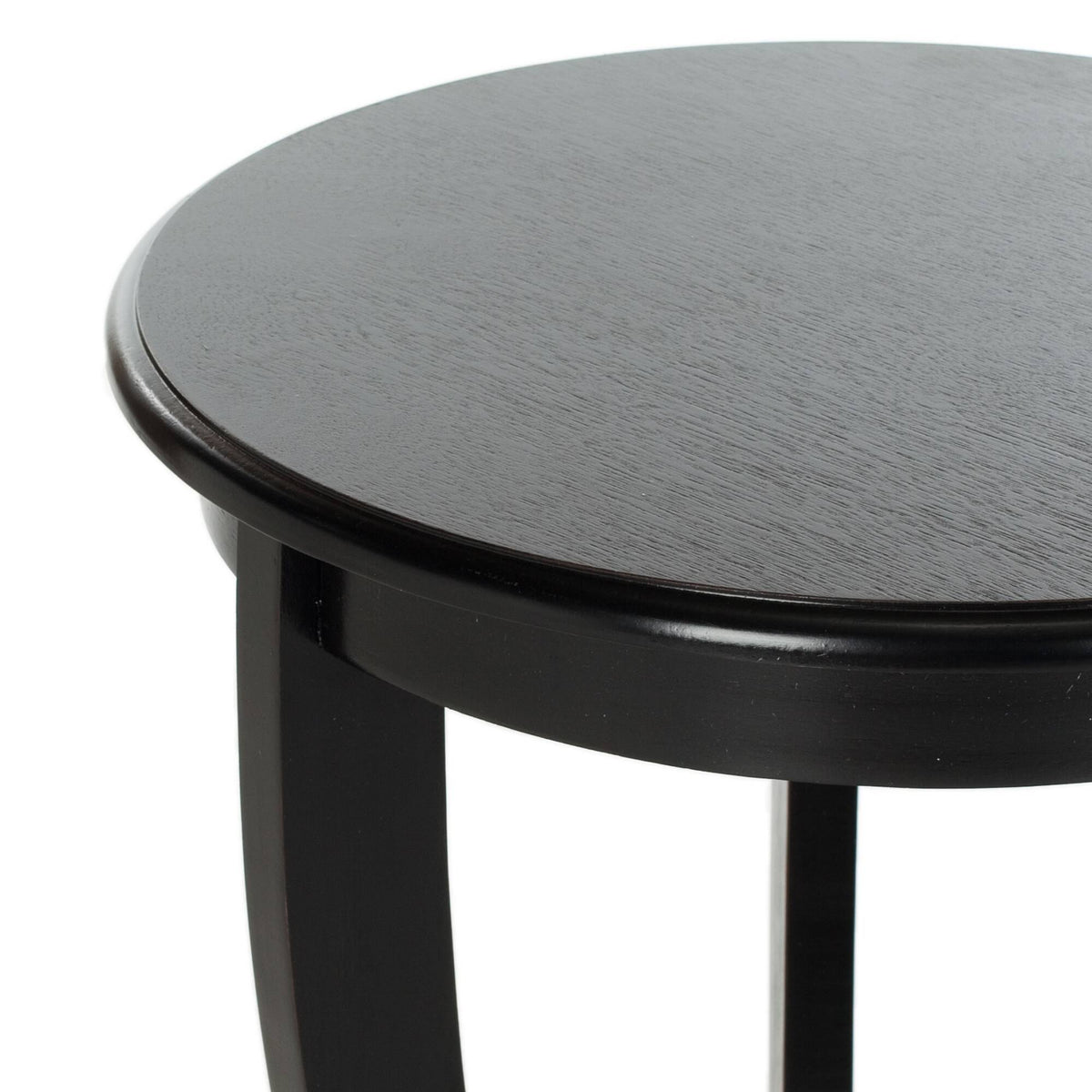 Distressed Black Pedestal Side Table A608