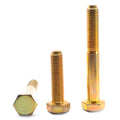 Coarse Thread Grade 8 Hex Cap Screw Alloy Steel Yellow Zinc Plated P75478