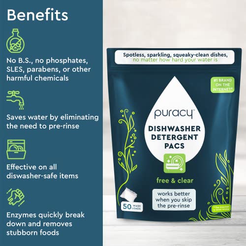 Natural Dishwasher Detergent Pods 50 Count D122642