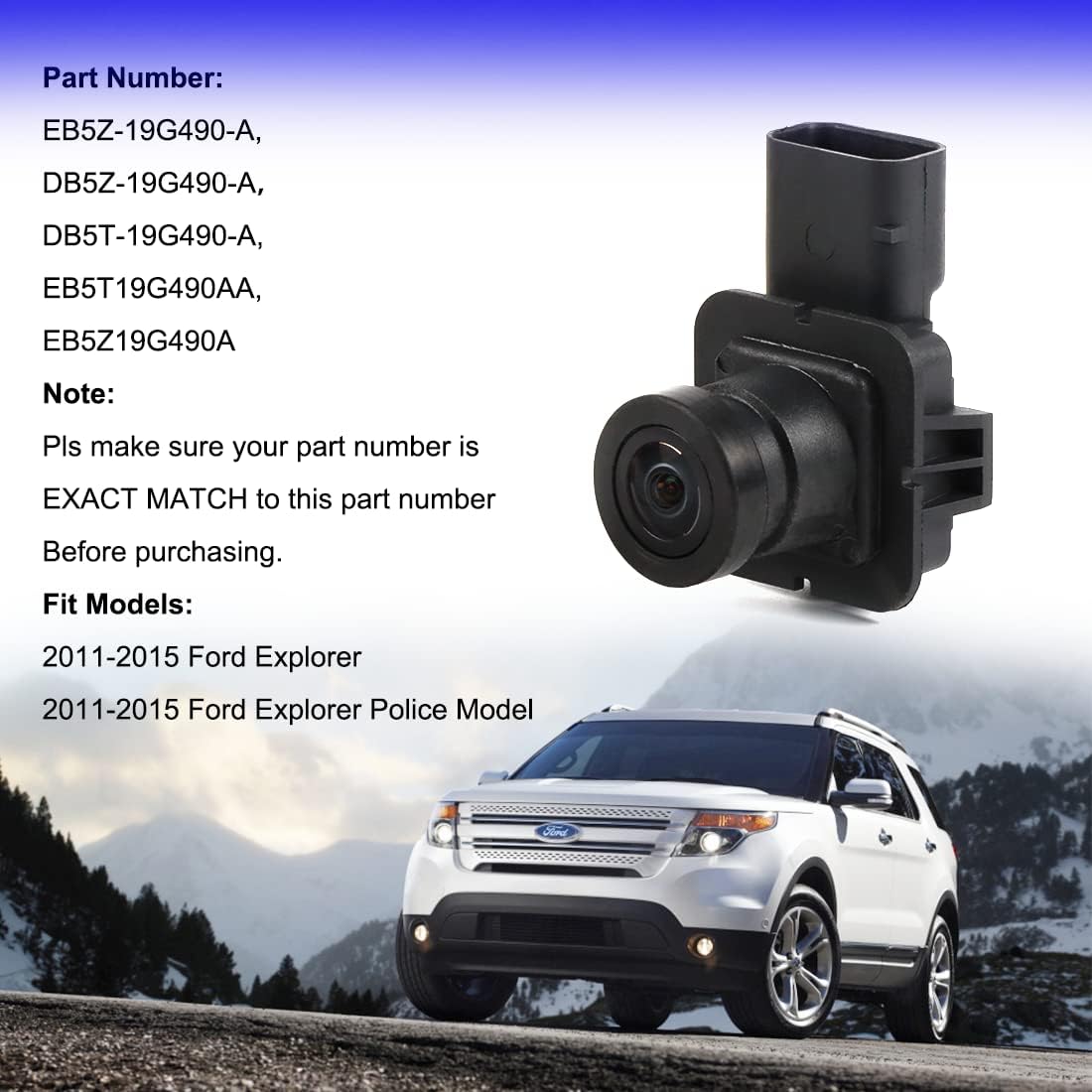Rear View Backup Camera with Park Assist S224613
