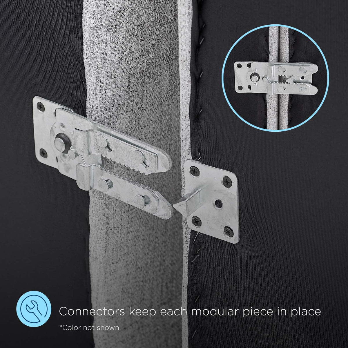 Light Grey Fabric Loveseat Sofa H1029