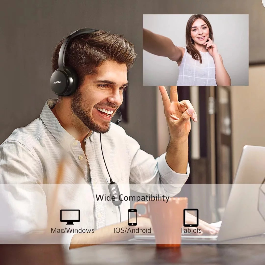 USB Computer Headset with Microphone Noise Cancelling L478