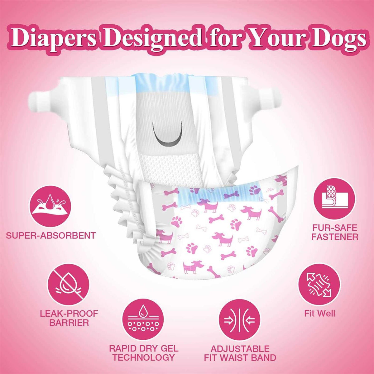 Disposable Female Dog Diapers Super Absorbent J133007
