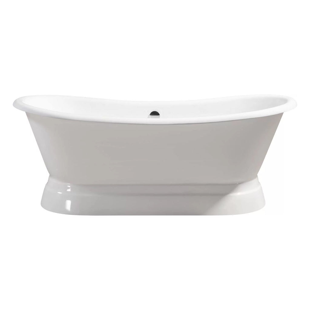 71 Inch Cast Iron Double Slipper Pedestal Tub F9206