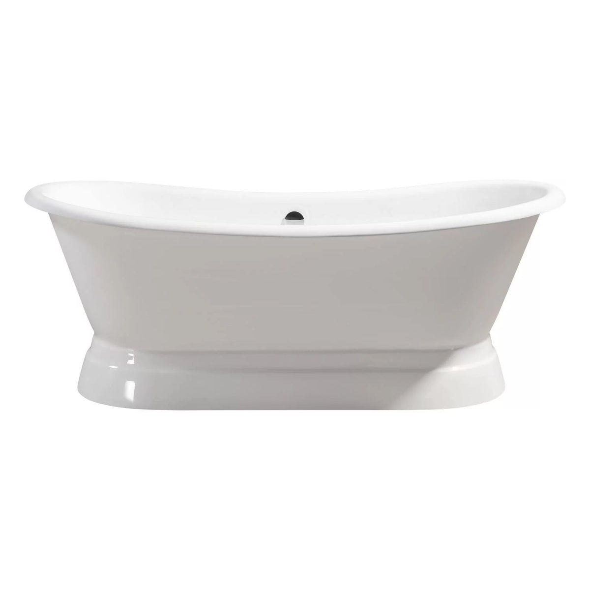 71 Inch Cast Iron Double Slipper Pedestal Tub F9206