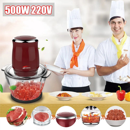 220V Electric Meat Grinder 500W Stainless Steel Food Processor and Sausage Maker P981651