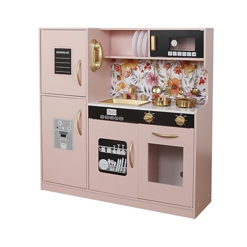 Wooden Play Kitchen Toy Set with Light J387290