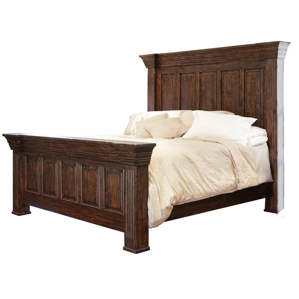 Queen Size Pine Wood Bed O8895