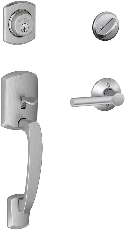 Matte Black Single Cylinder Handleset and Lever A775