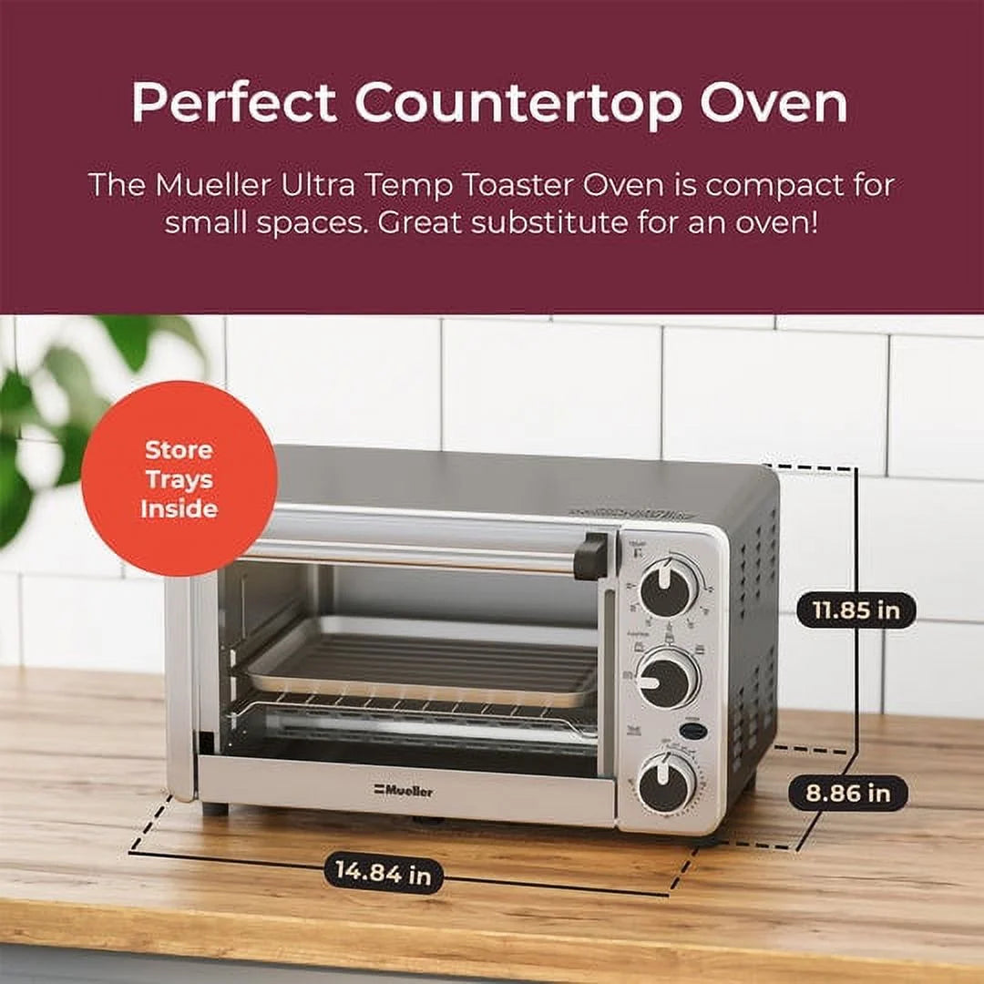Stainless Steel 4 Slice Toaster Oven with 30 Minute Timer G6384