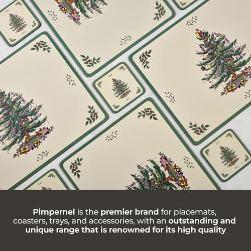 Christmas Tree Placemats & Coasters Set Cork Back N4450