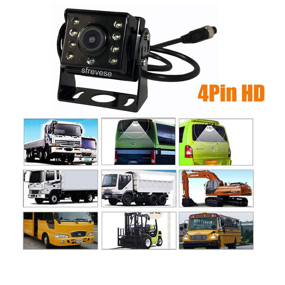 9" 4Pin IPS HD DVR 2CH Split Car Rear View Monitor + 2x AHD 1080P Reversing Backup Camera Waterproof 12V-24V A4852