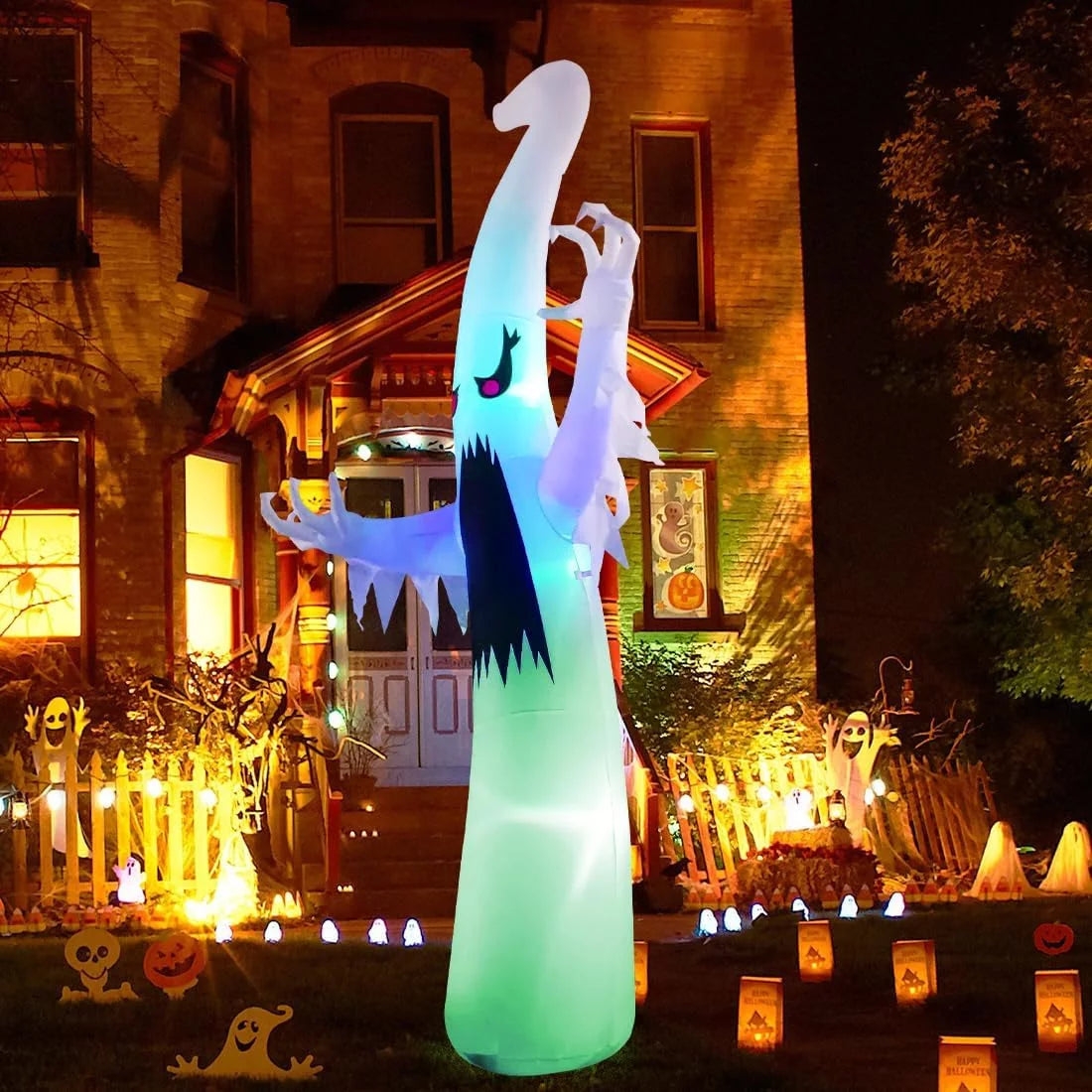 12 FT Halloween Inflatable Ghost with LED Lights T915622