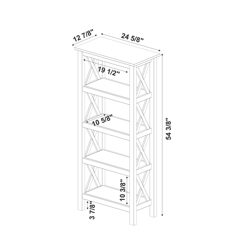 Black Wood Bookcase M262