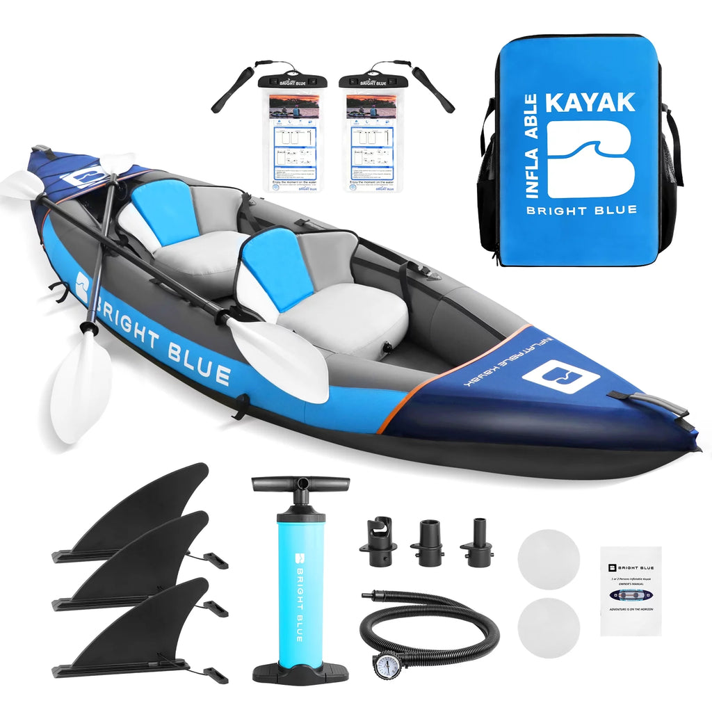 2 Person Inflatable Kayak Blue N916413