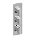 Polished Nickel Square Thermostatic 3-Hole Trim Plate G311490
