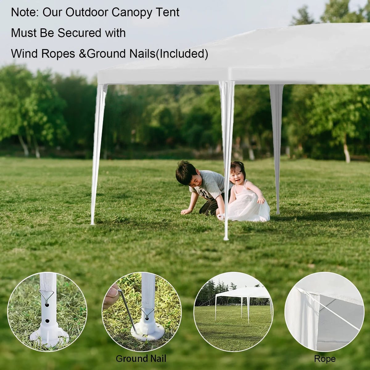 White Party Tent Canopy Shelter L30193