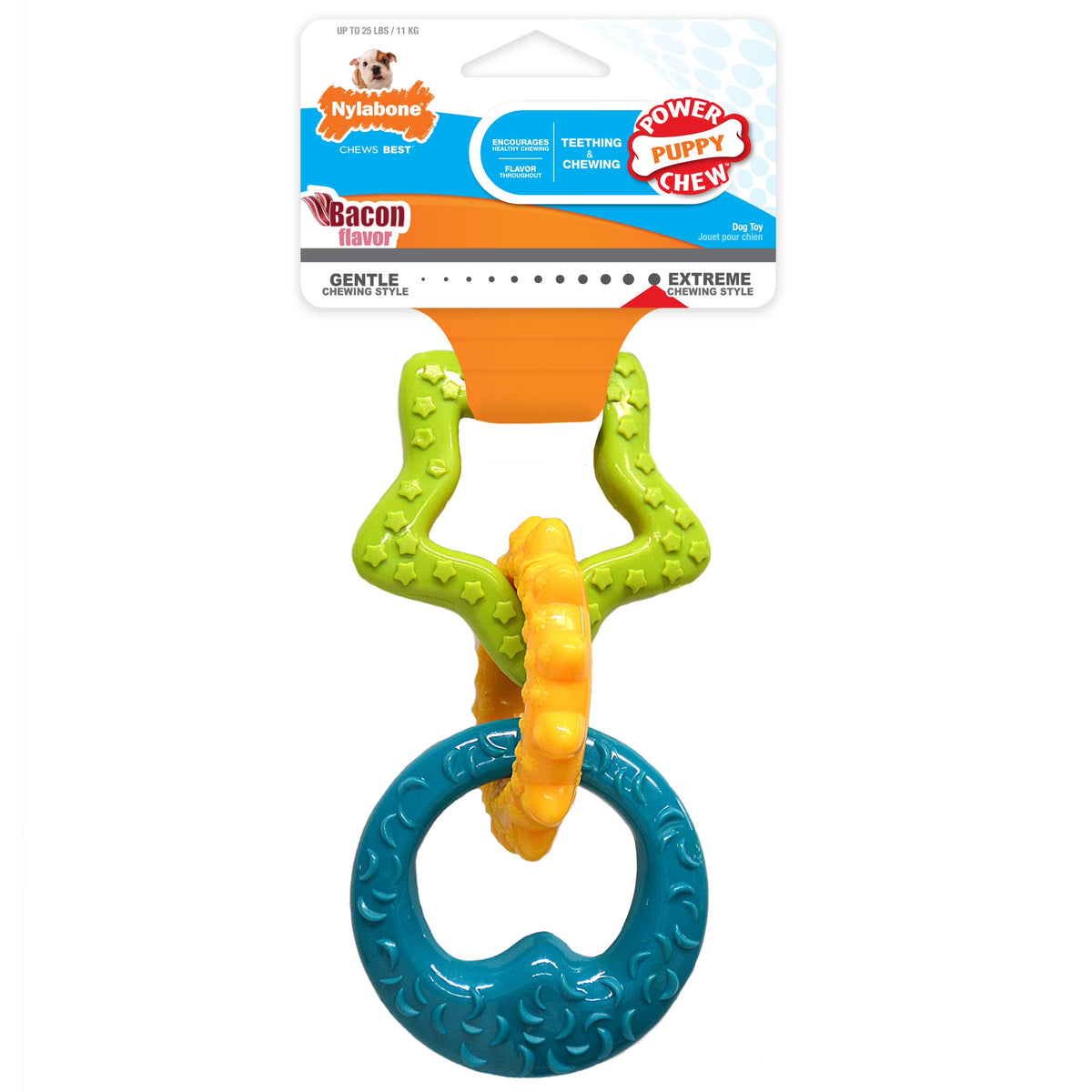 Bacon Teething Toy Rings for Dogs (1 Count) E95883