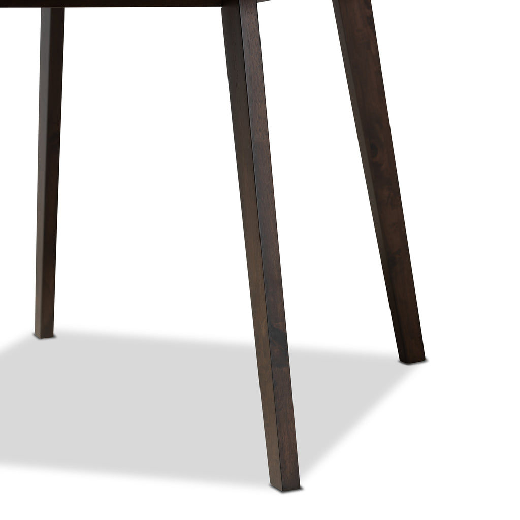 5-Piece Light Grey Fabric Wood Dining Set M77299