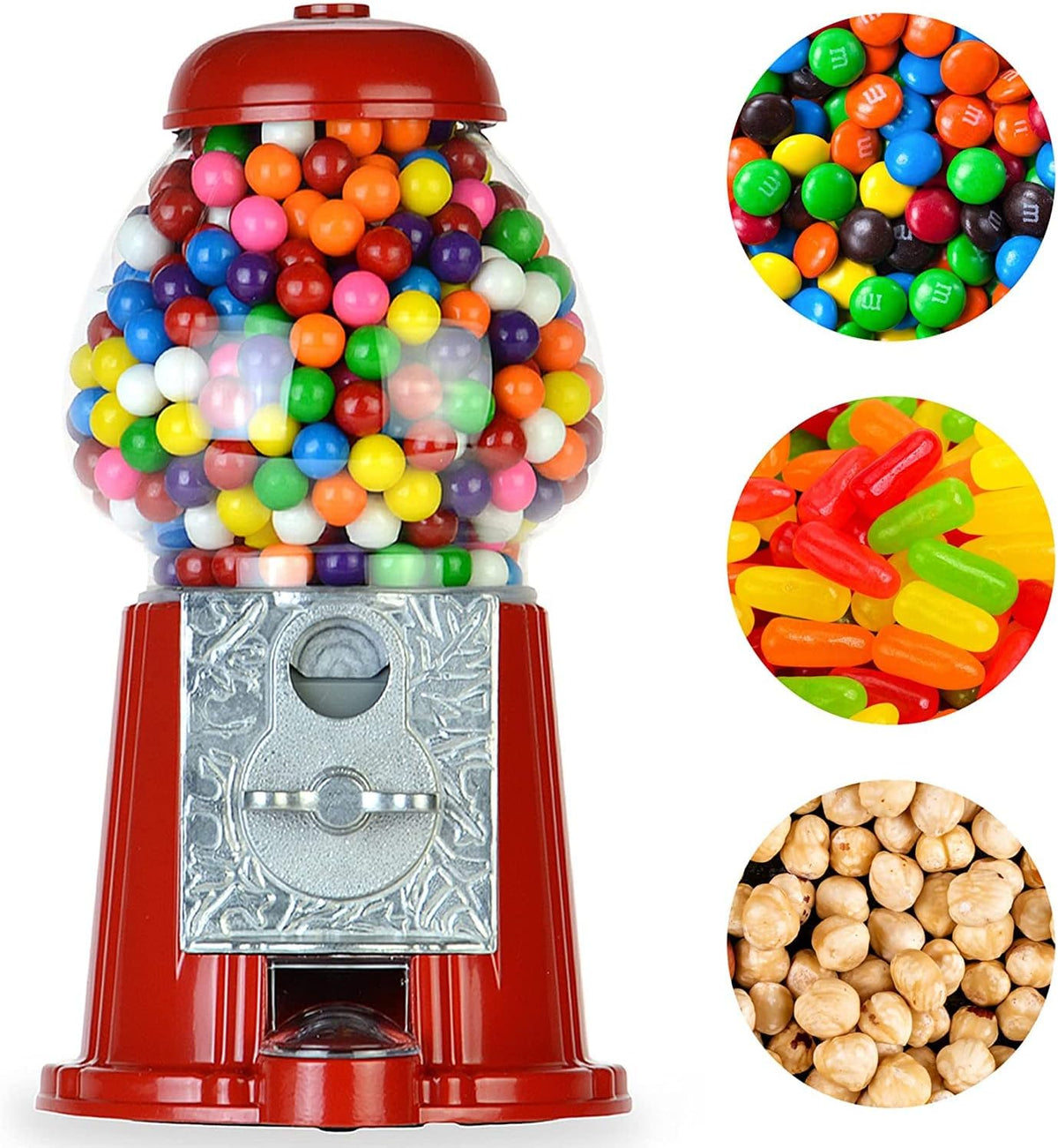 15 Inch Metal Gumball Vending Machine with Stand Q818