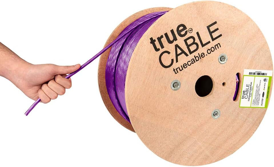 1000ft White 23AWG 4 Pair Solid Bare Copper Bulk Ethernet Cable I10408