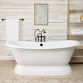71 Inch Cast Iron Double Slipper Pedestal Tub F9206