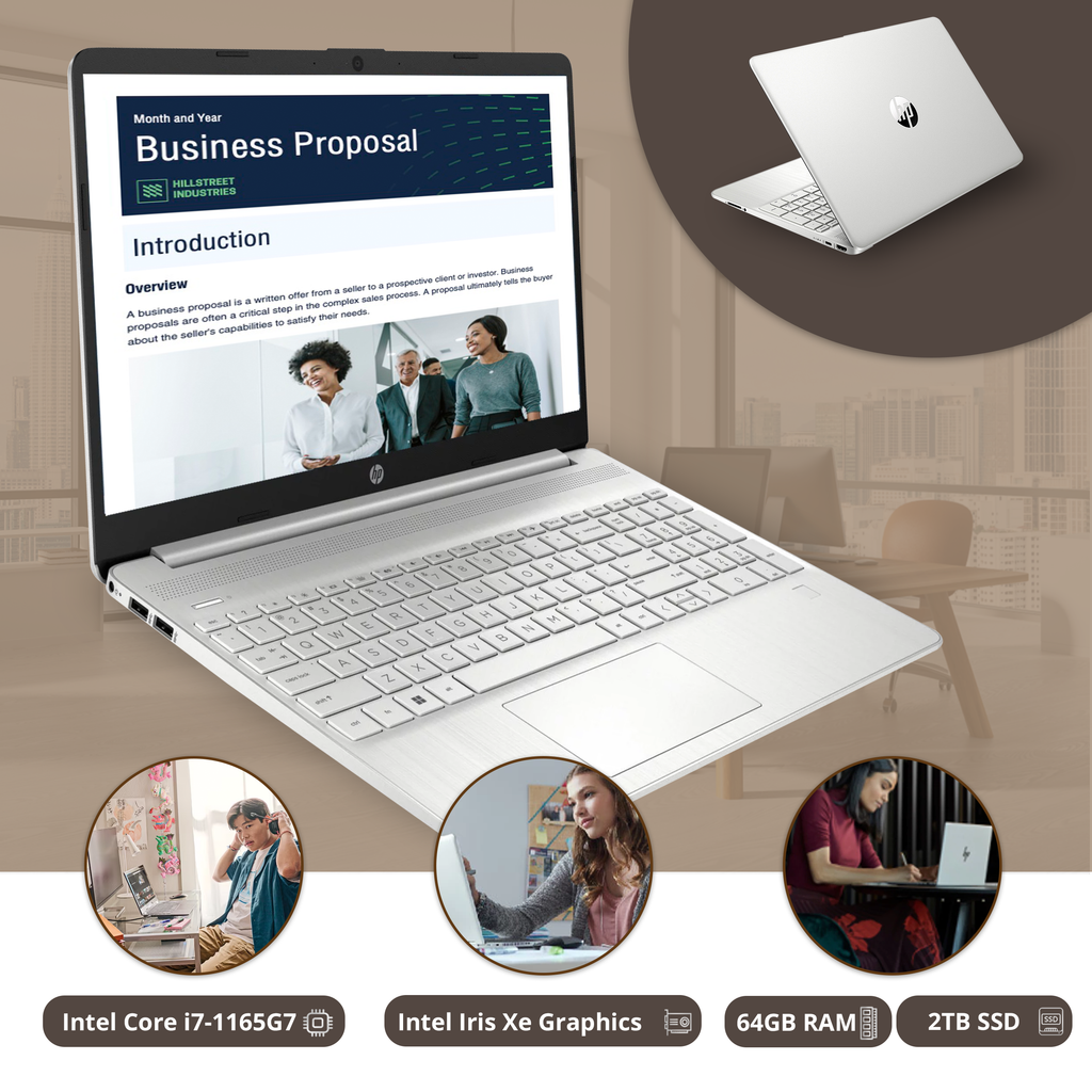 15.6" FHD IPS Touchscreen Laptop, 11th Gen Intel Core i7, 64GB DDR4 RAM, 2TB SSD, Intel Iris Xe Graphics, Windows 11 A13044