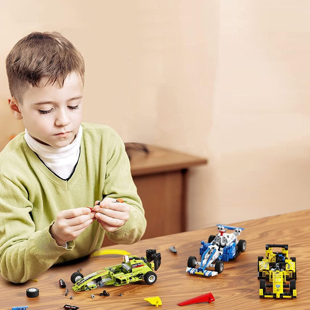 228 Pieces Building Pull Back Racecar Toys N370