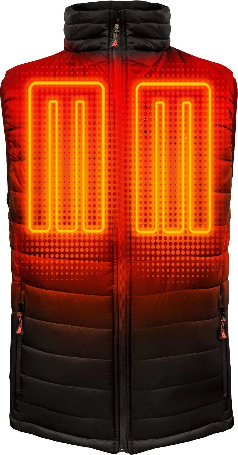 Black Heated Insulated Puffer Vest Y105