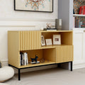 Modern Sideboard Buffet with Wavy Grain Doors A67072