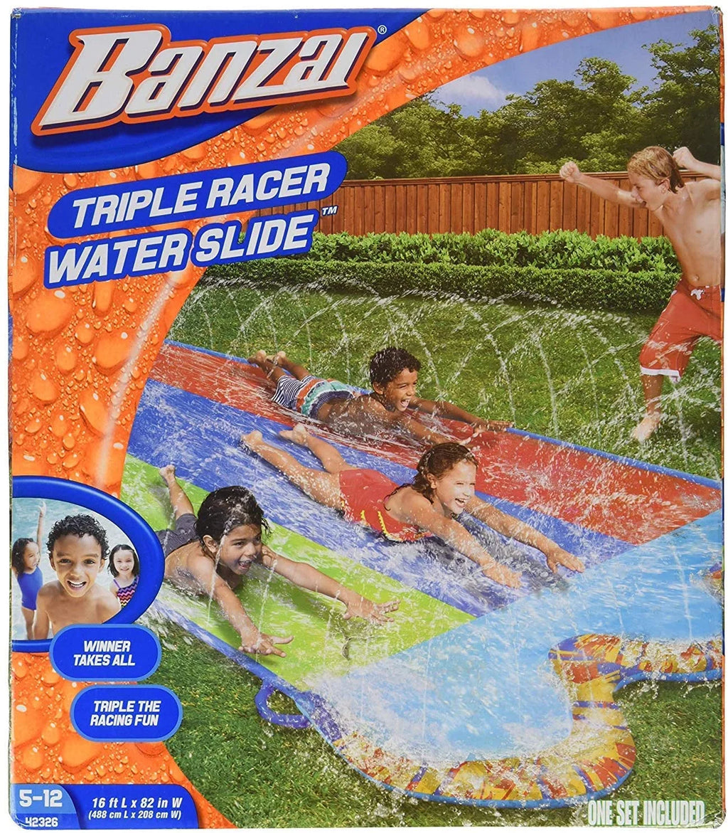 16 Ft Water Slide with 3 Bodyboards J92569