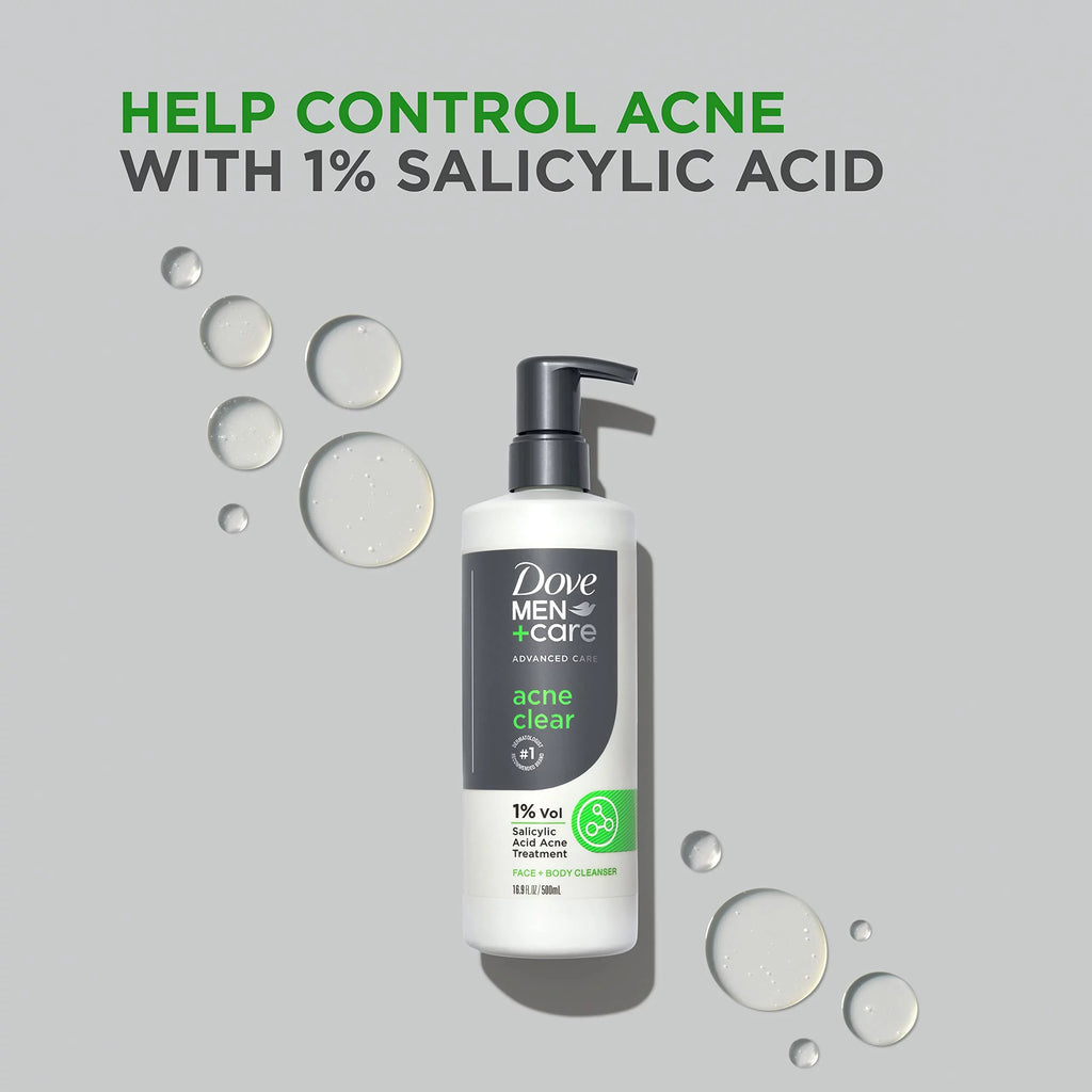 3 Count 1% Salicylic Acid Face + Body Cleanser 16.9 Oz B5800