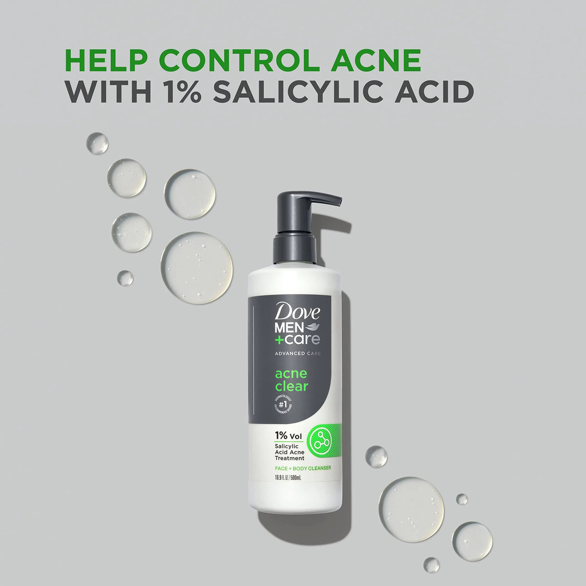 3 Count 1% Salicylic Acid Face + Body Cleanser 16.9 Oz B5800