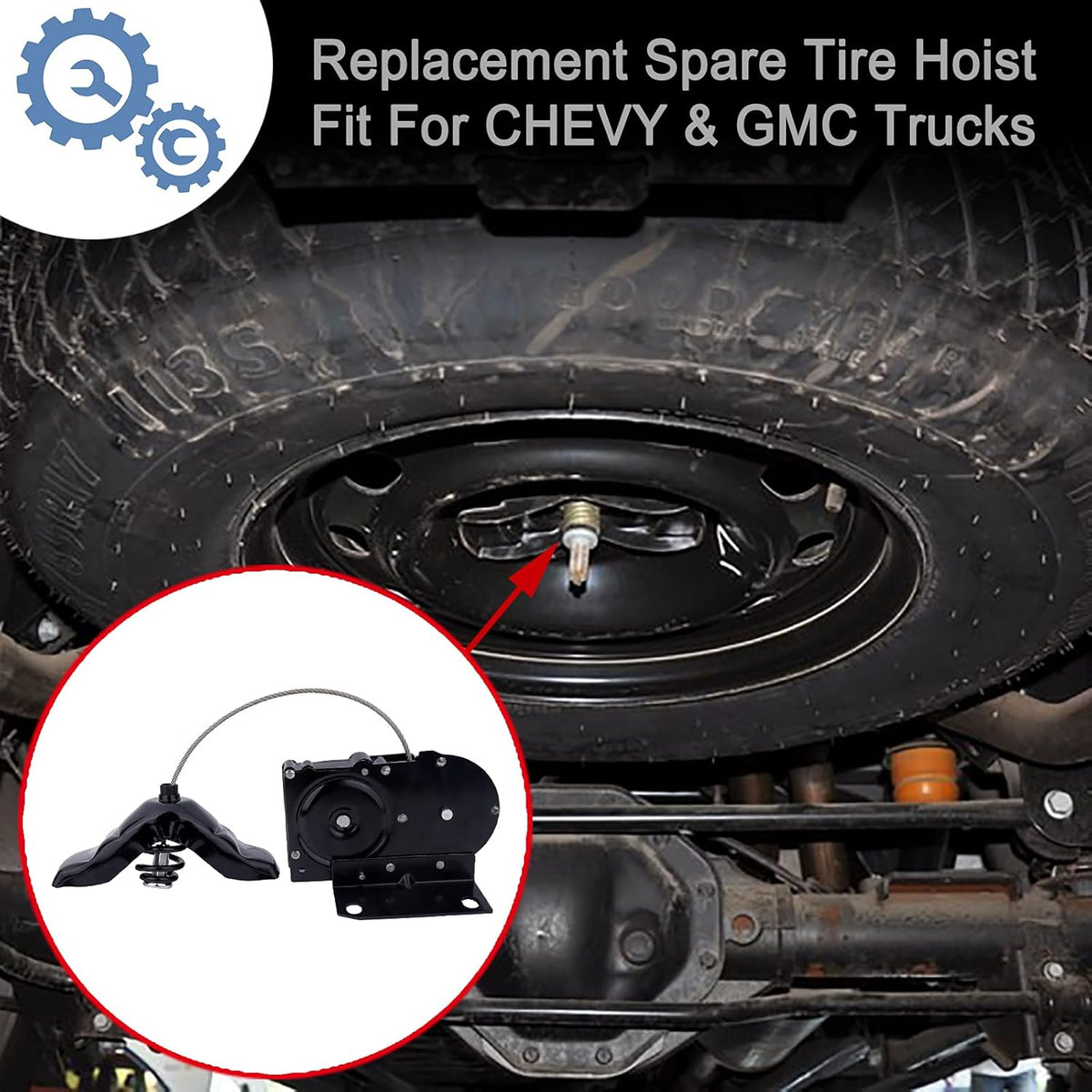 Spare Tire Hoist Carrier Assembly Pack of 2 L697