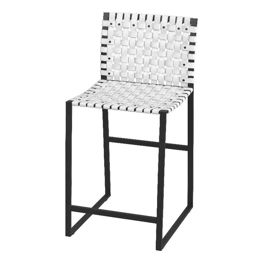 Woven Leather Counter Stool C215