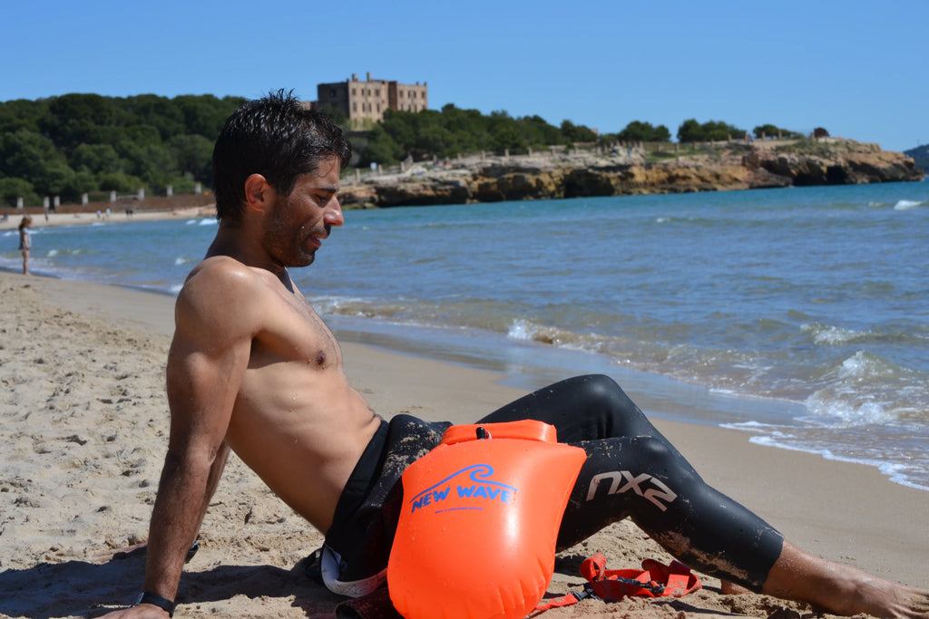 Swim Buoy Drybag for Open Water Swimmers, 20 Liter Orange PVC F876727