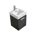 16 in. Wall Mount Gray Oak Bathroom Vanity U74209