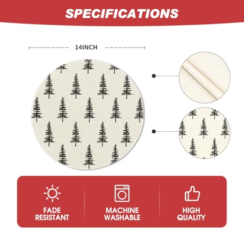 Green Christmas Placemats Set of 4 X59234