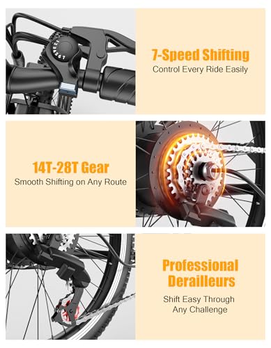 1500W 480Wh 26" 7-Speed Electric Mountain Bike S948086