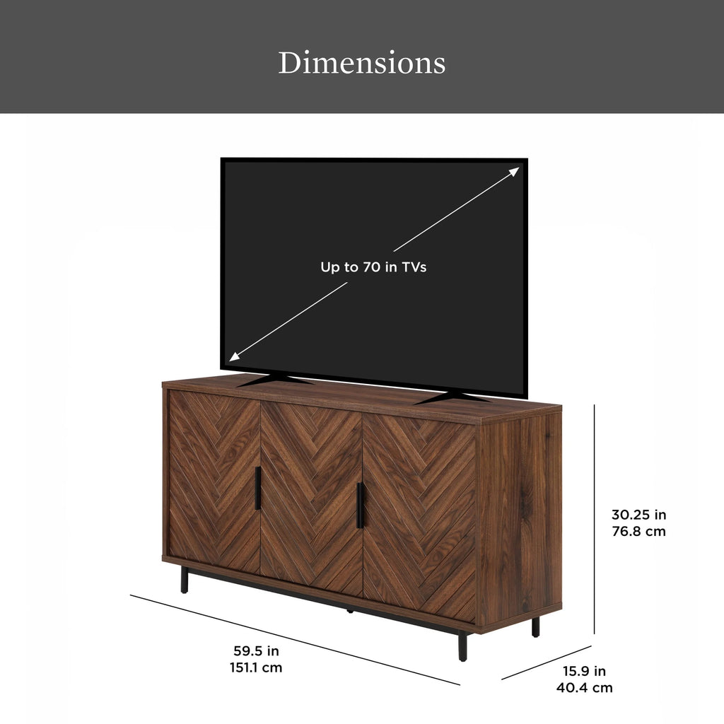 Walnut Finish TV Stand L3807