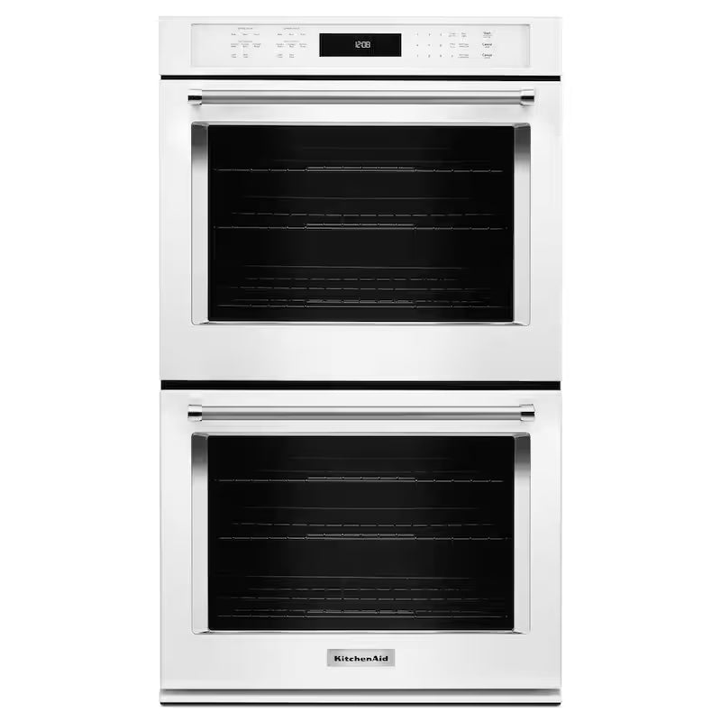 30 in. Double Electric Wall Oven Self-Cleaning with Convection in White I16381