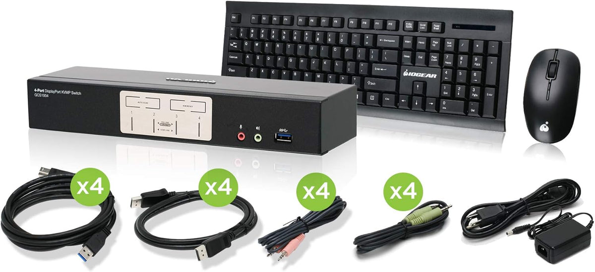 2-Port 4K DisplayPort KVMP Switch with HDMI and DisplayPort Out USB 3.0 and RS-232 V777927