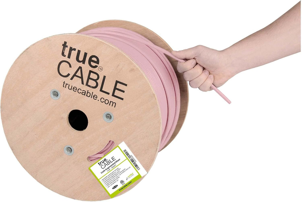 1000ft White 23AWG 4 Pair Solid Bare Copper Bulk Ethernet Cable I10408