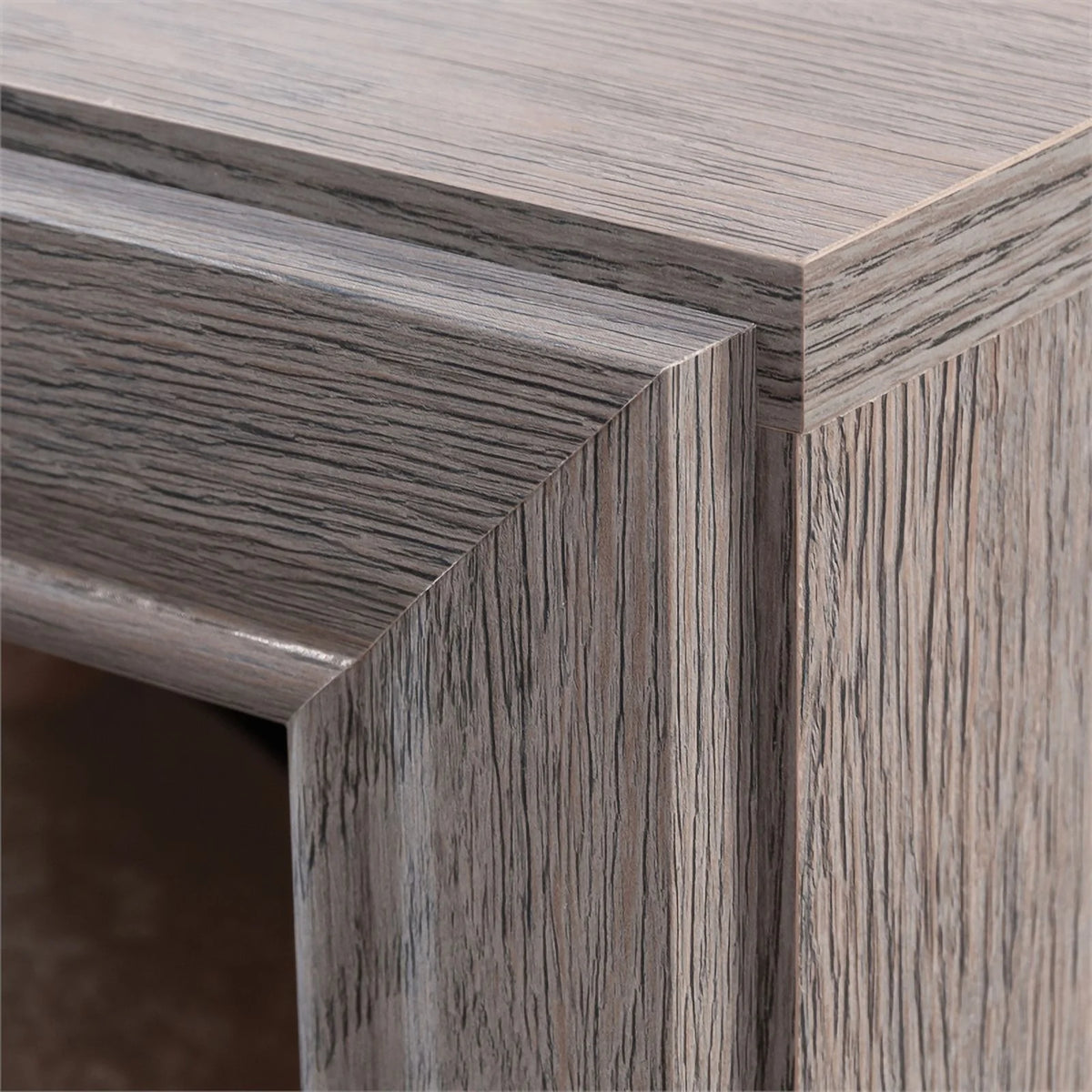 Contemporary L-Desk in Ashen Oak Finish Y251394