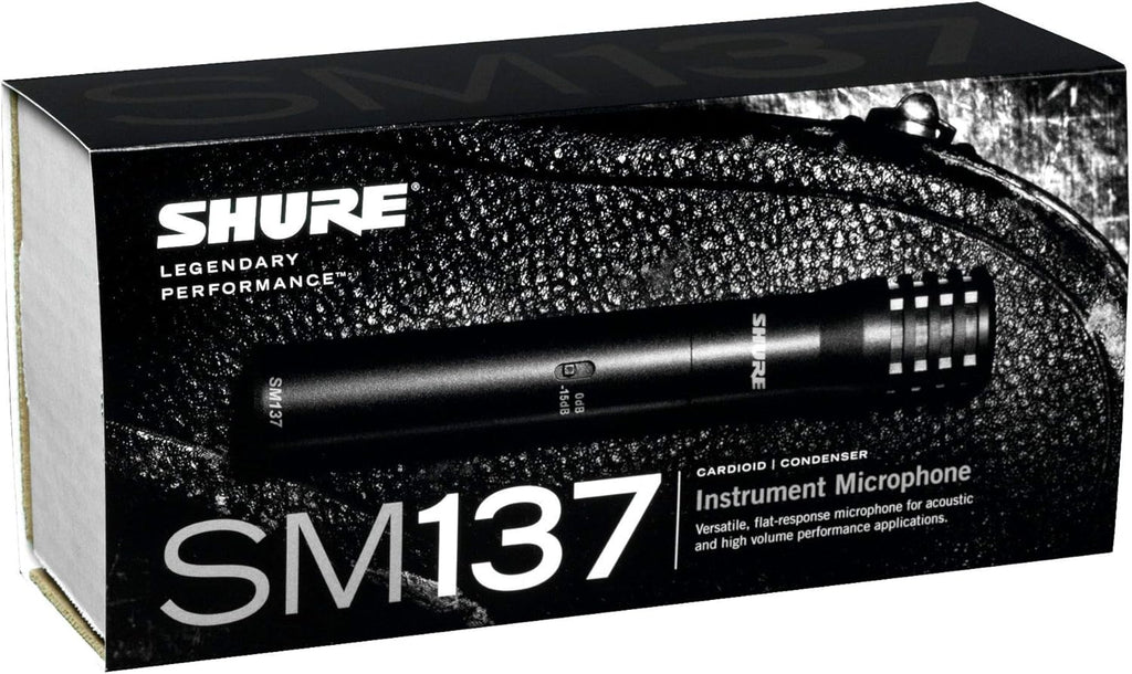 Cardioid Instrument Condenser Microphone with Thin Diaphragm, Low Self-Noise, Mic Clip and Zippered Pouch U318466