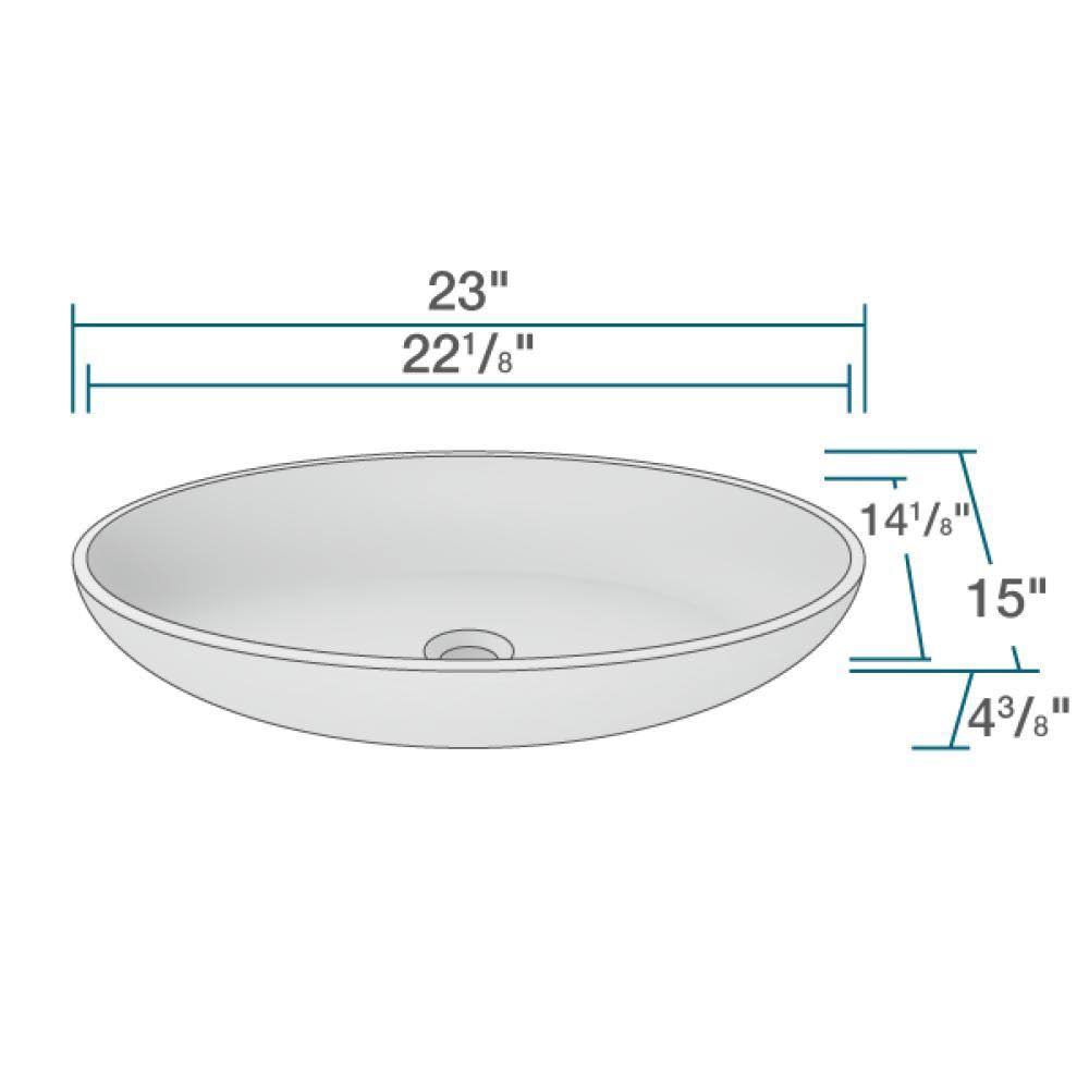Stone Composite Oval Vessel Sink Q28942
